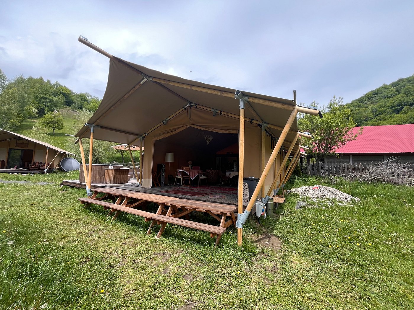 Vue aérienne du site