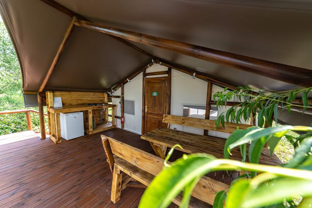 Vue aérienne du site