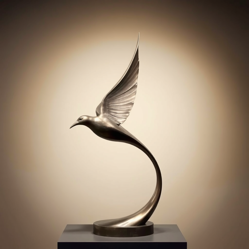 Abstract sculpture of a bird