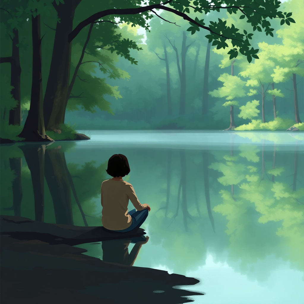 A photorealistic image of an artist working on a piece of art, their face showing deep concentration and gratitude.  The painting itself could be partially visible, showing a promising composition related to thankfulness, like a harvest scene or a family gathering.