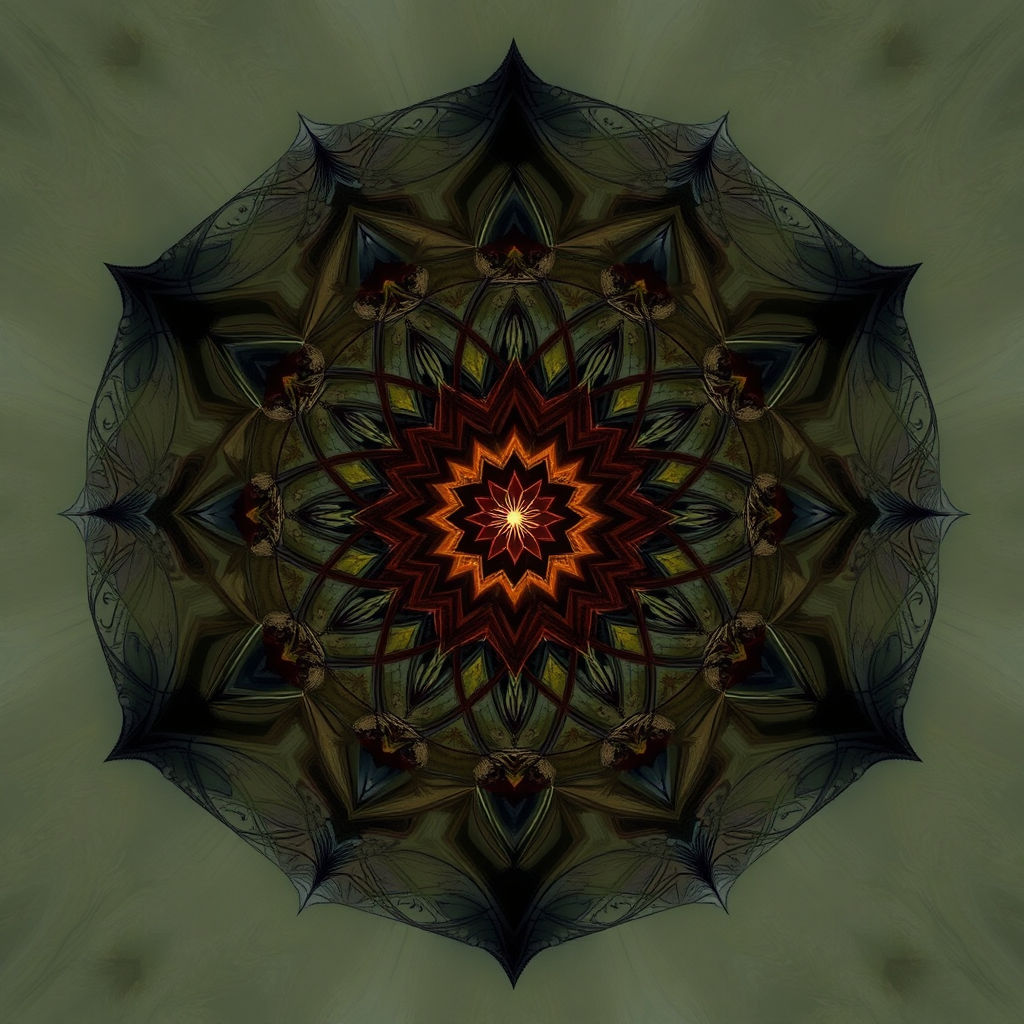 Digital art with geometric patterns