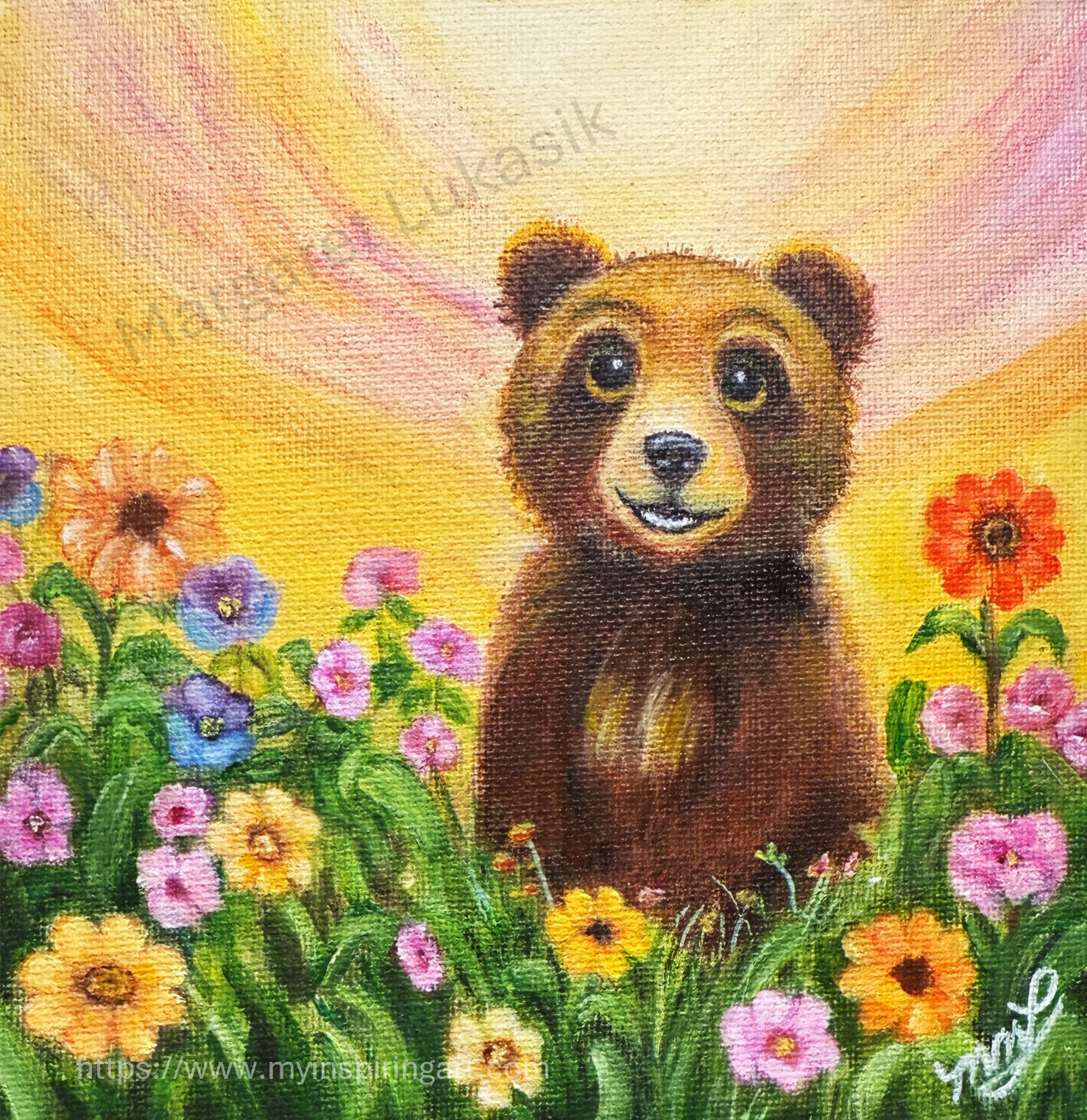 Whimsical Bear Painting