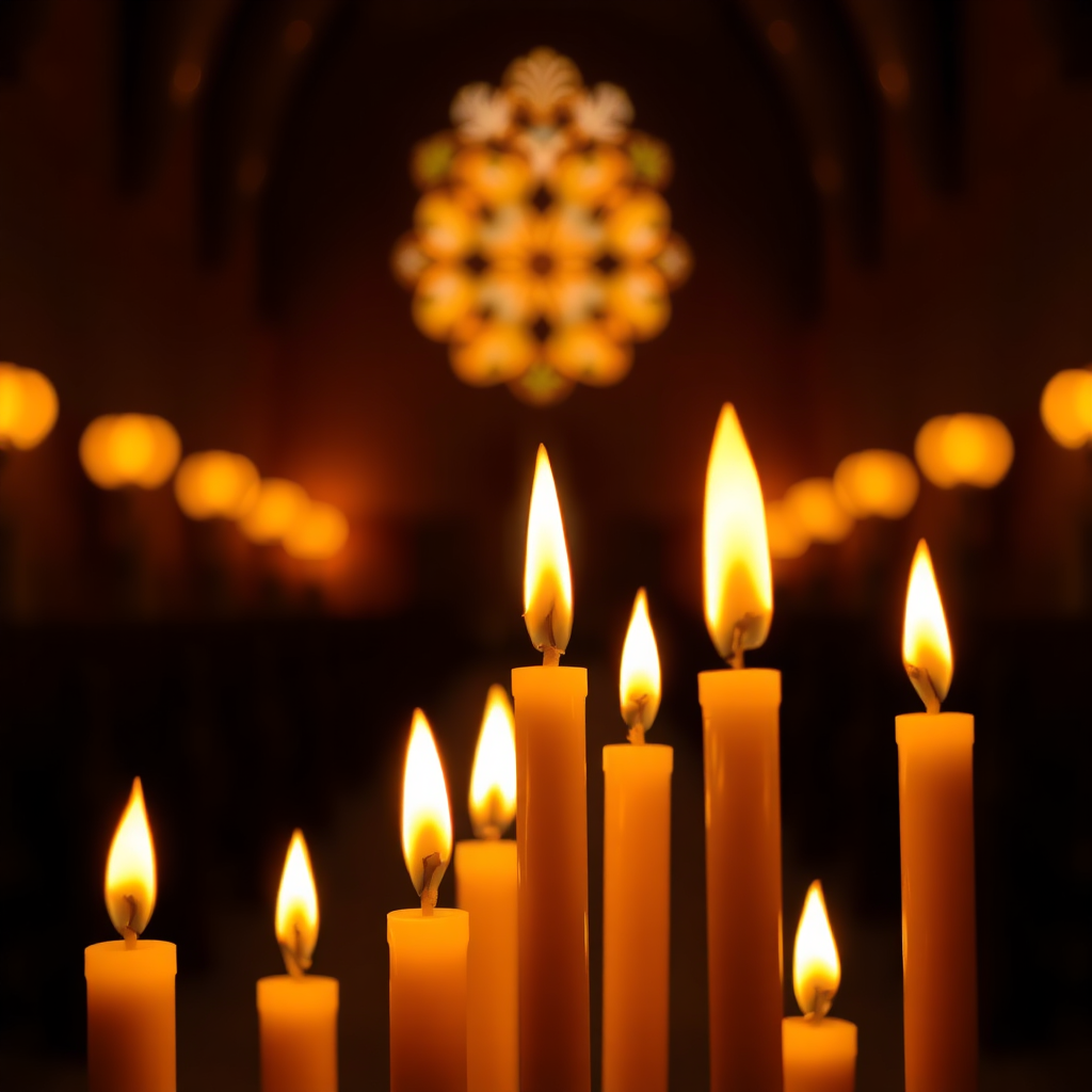 Kerzenlicht in der Kirche