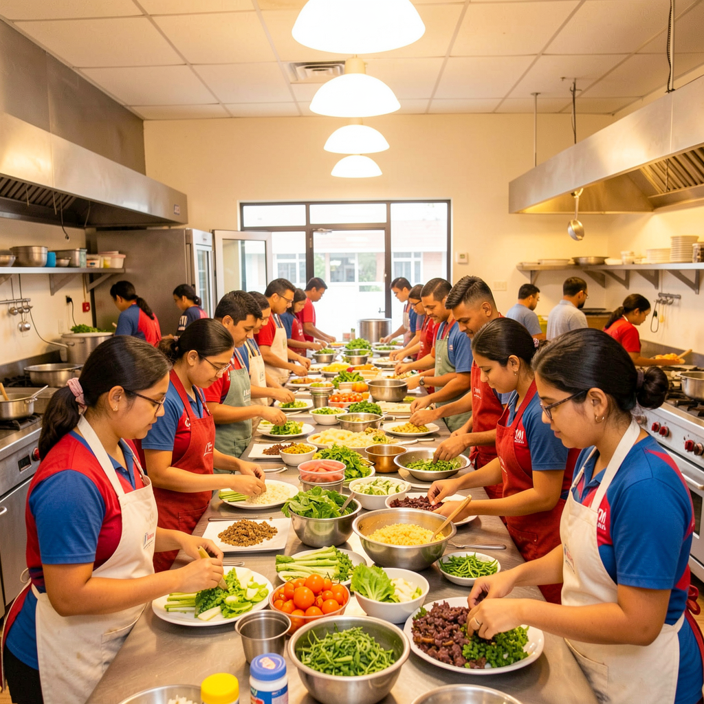 Volunteer cooking