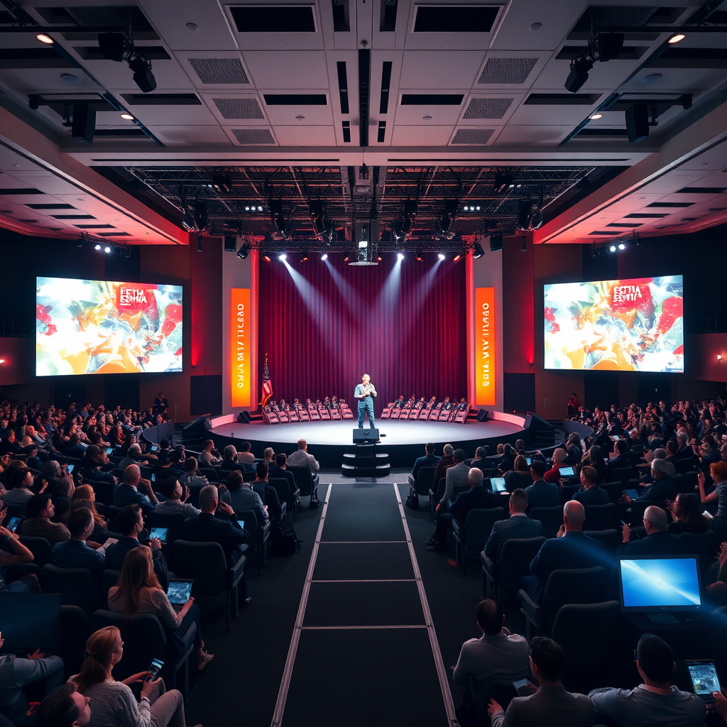 Energetic tech conference main stage