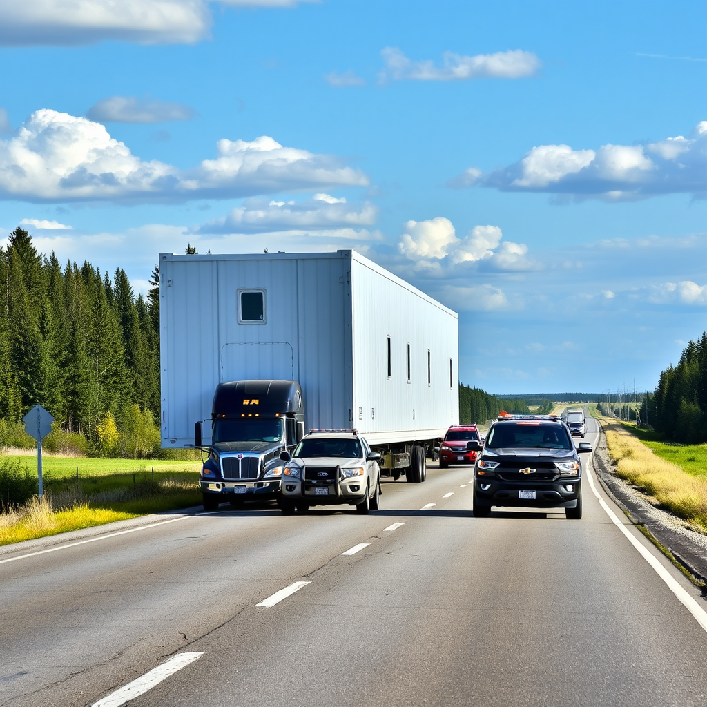 Oversize and over-dimensional freight transport Alberta