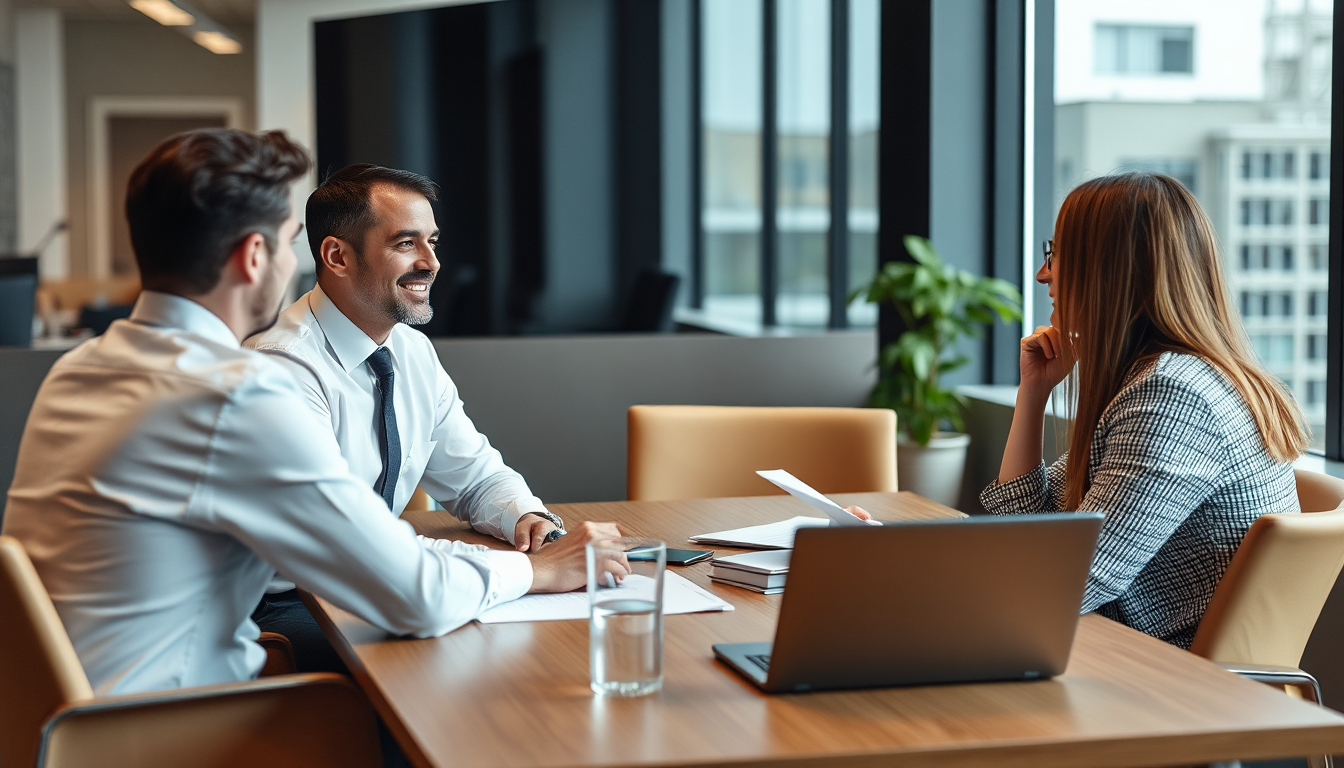 Business consultant in meeting