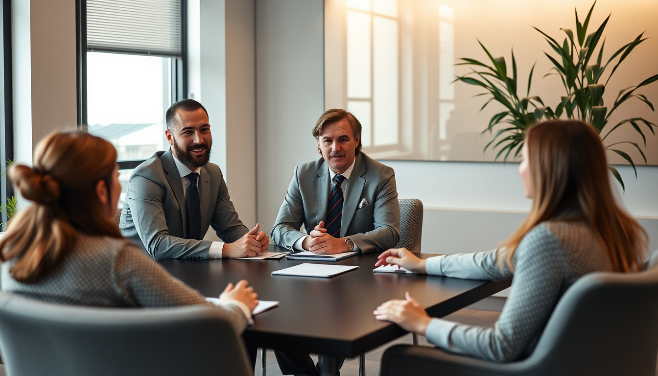 Business consultant in meeting