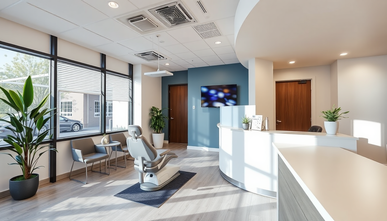 Dental practice reception area