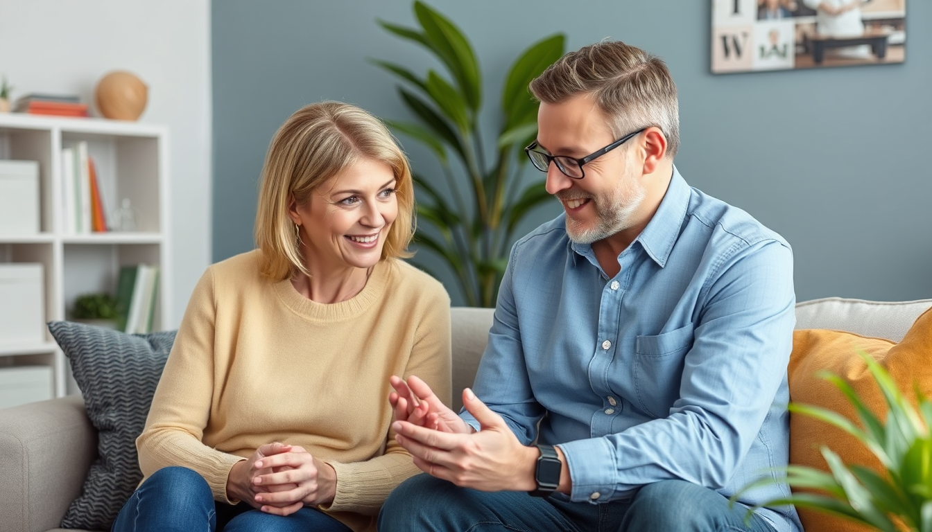 Life coach working with client