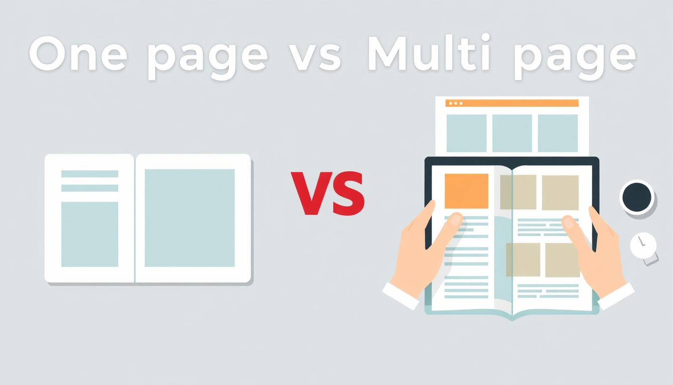 One-page vs multi-page website comparison
