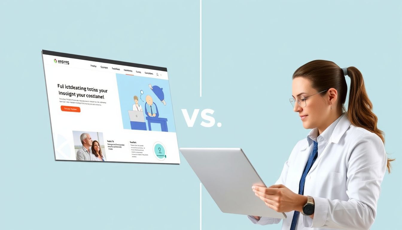 One-page vs multi-page website comparison for consultants