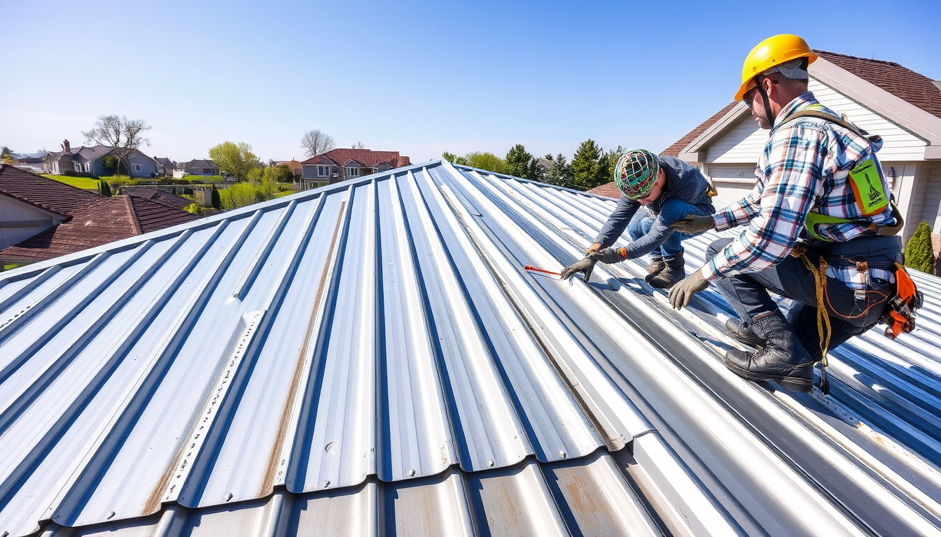 Metal roof installation