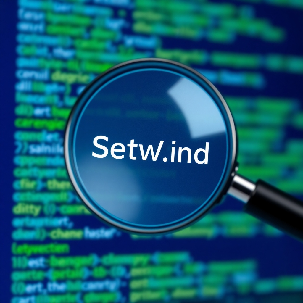 A photorealistic image representing SEO optimization. The visual should depict a magnifying glass hovering over a website's code, highlighting keywords. The background should include search engine results. The color palette consists of blues and greens. Camera angle: a close-up. Texture details: sharp focus on the code. Style reference: clean and professional. Technical Specs: 4K resolution, high quality.