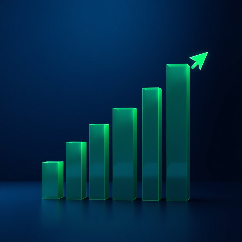 Sophisticated institutional financial growth visual representation by The Fleeks Group