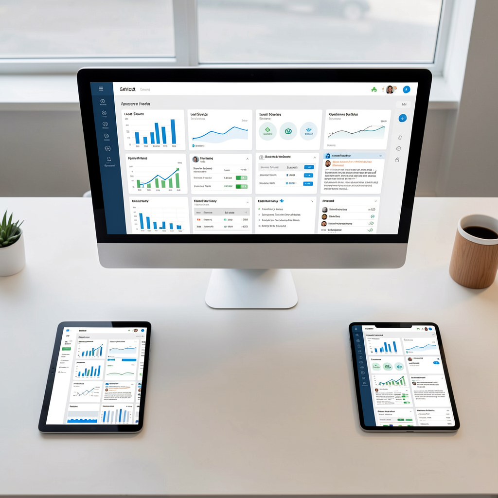 Visual representation of the UNI Business Command Center dashboard layout