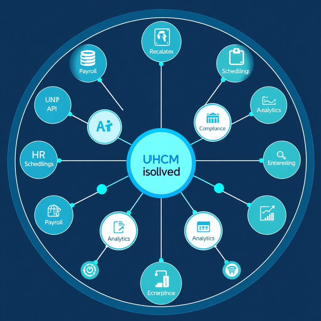 UNI HCM and isolved partnership ecosystem diagram