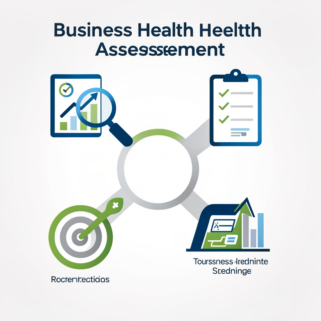 Infographic illustrating business growth assessment metrics