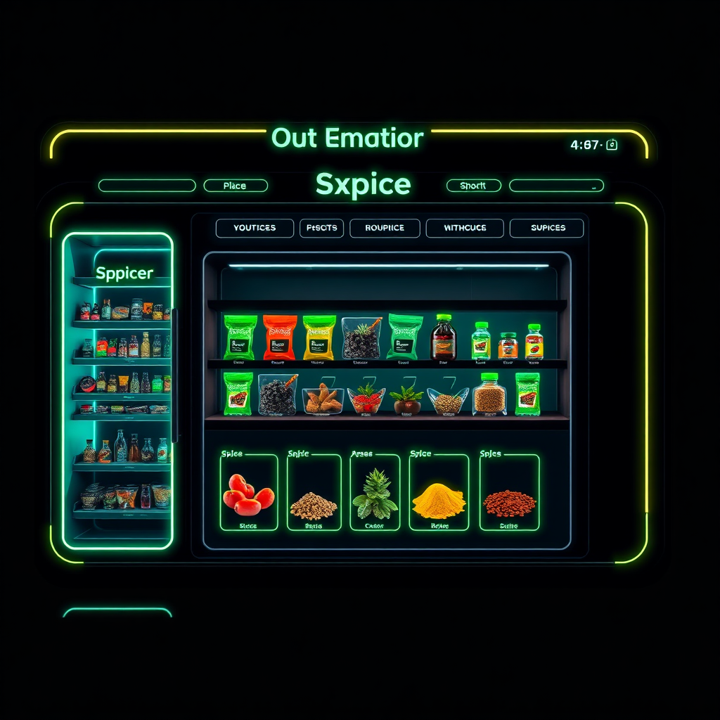 Digital storefront preview for gourmet spices