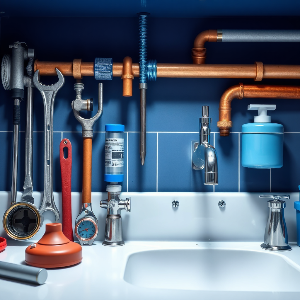 Plumbing service tools and equipment