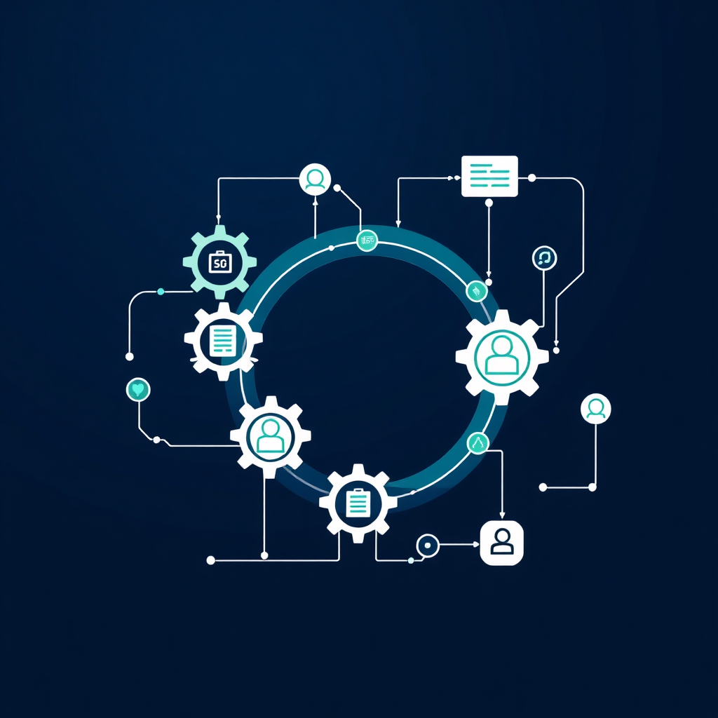 Business automation features illustration