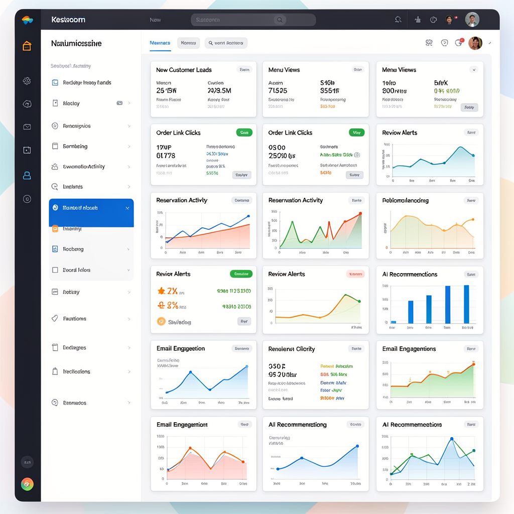 Restaurant management dashboard interface