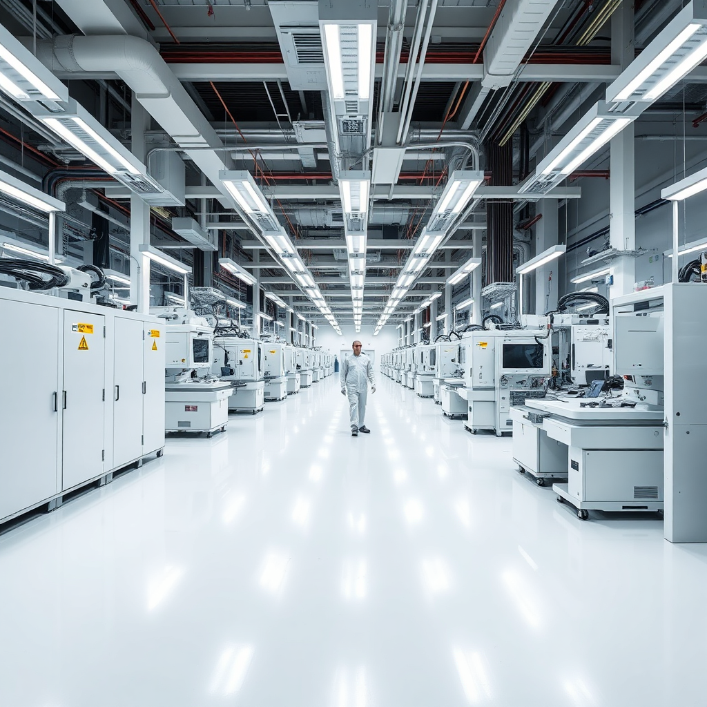 Modern semiconductor fabrication facility in the U.S.