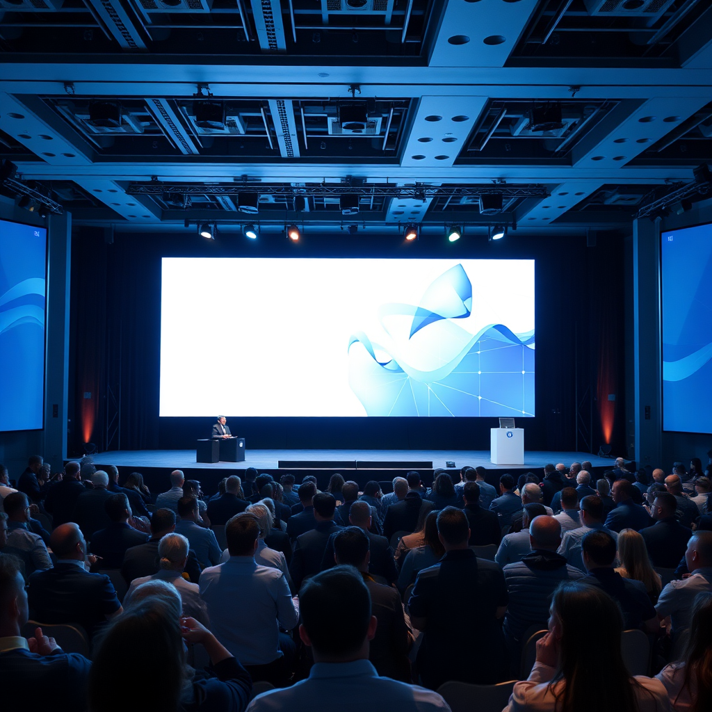 Tech conference stage