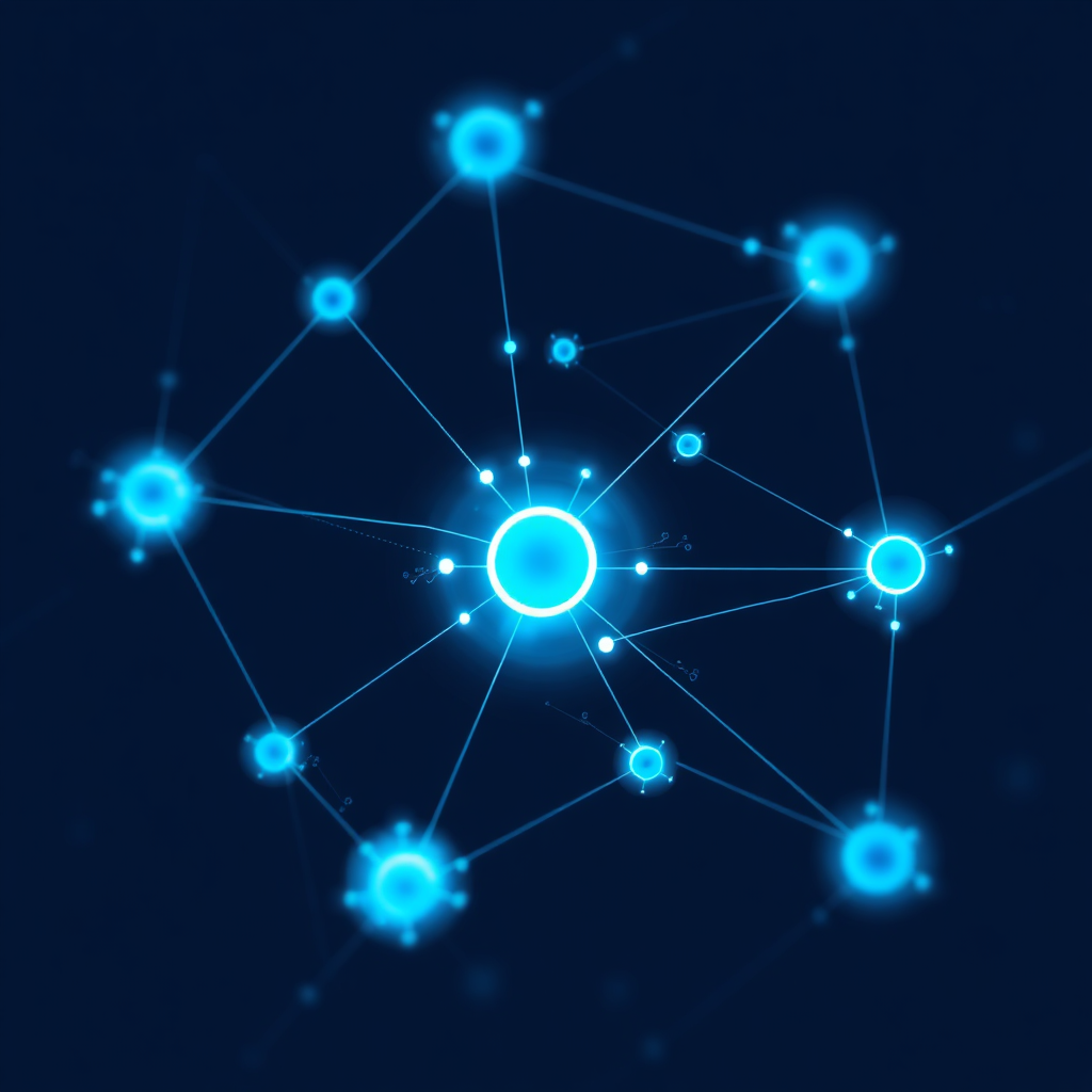 Abstract visualization of technological innovation and collaboration