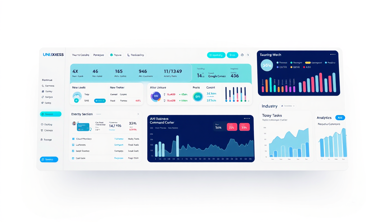UNI Business Command System dashboard preview