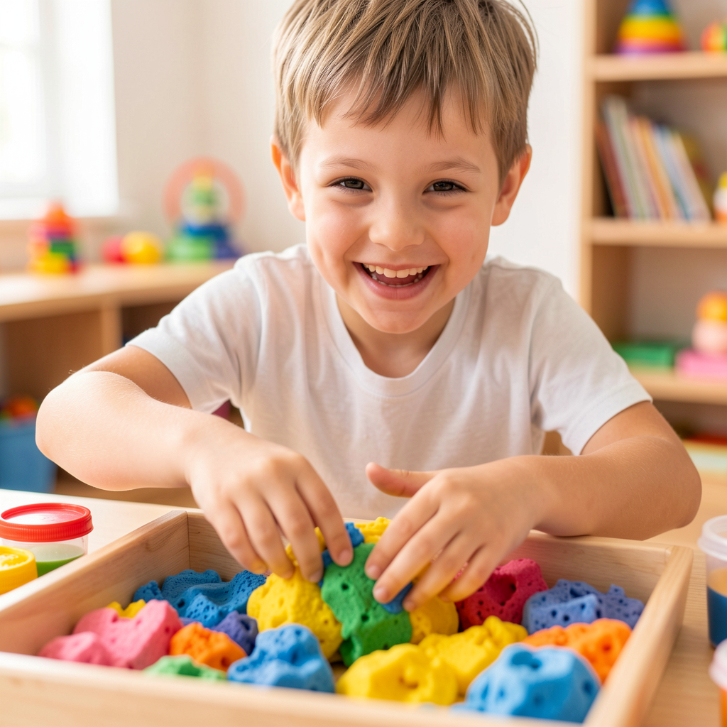 Kinetic sand play