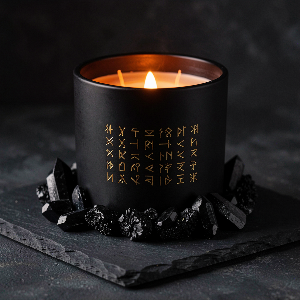 Obsidian Shield Healing Candle