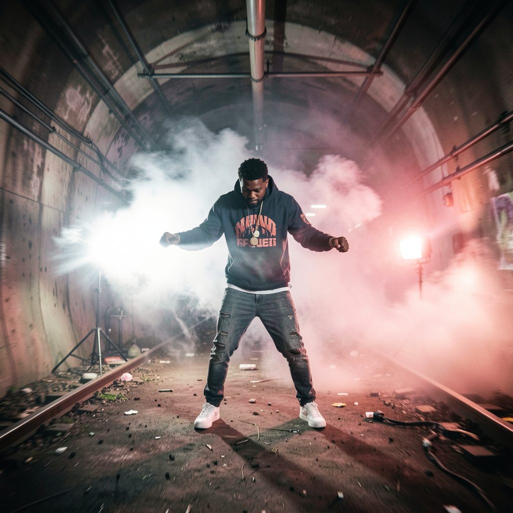 Music video shoot still