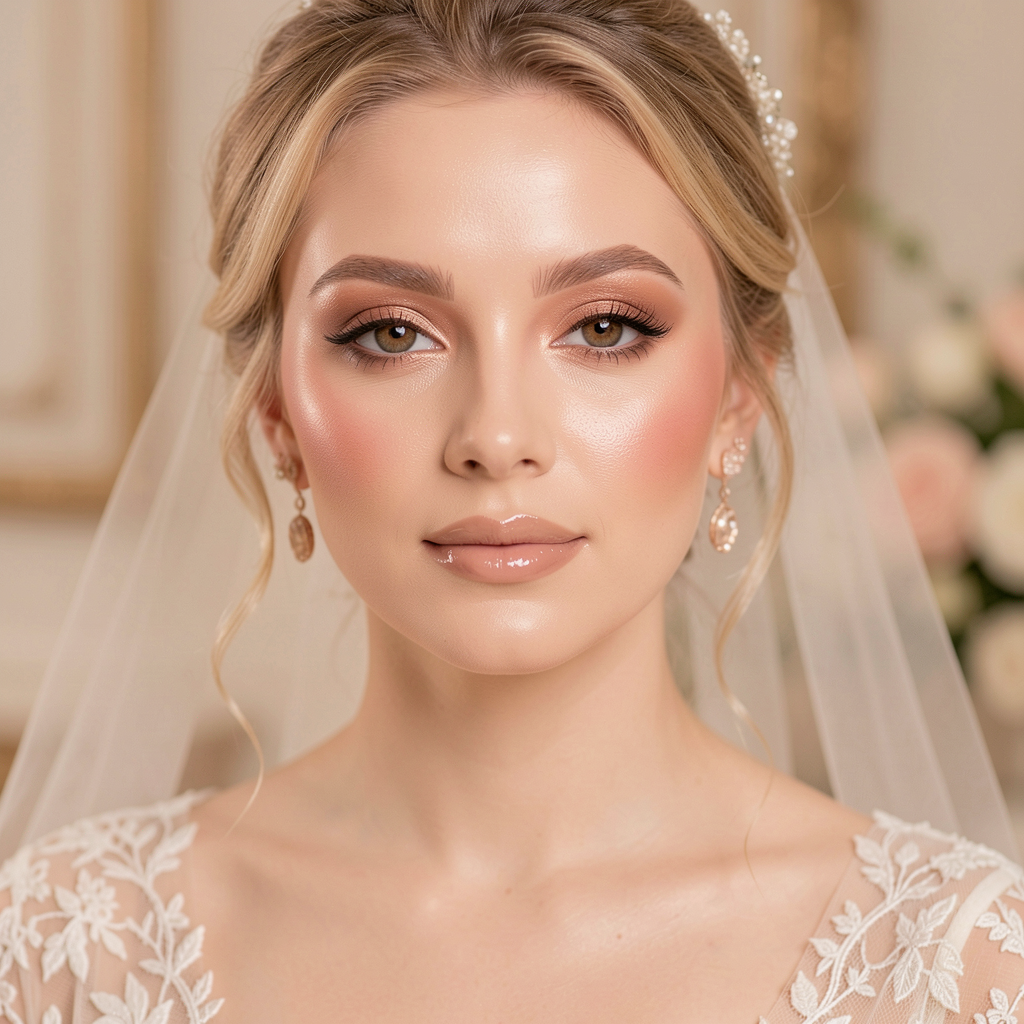 Elegant bridal makeup look