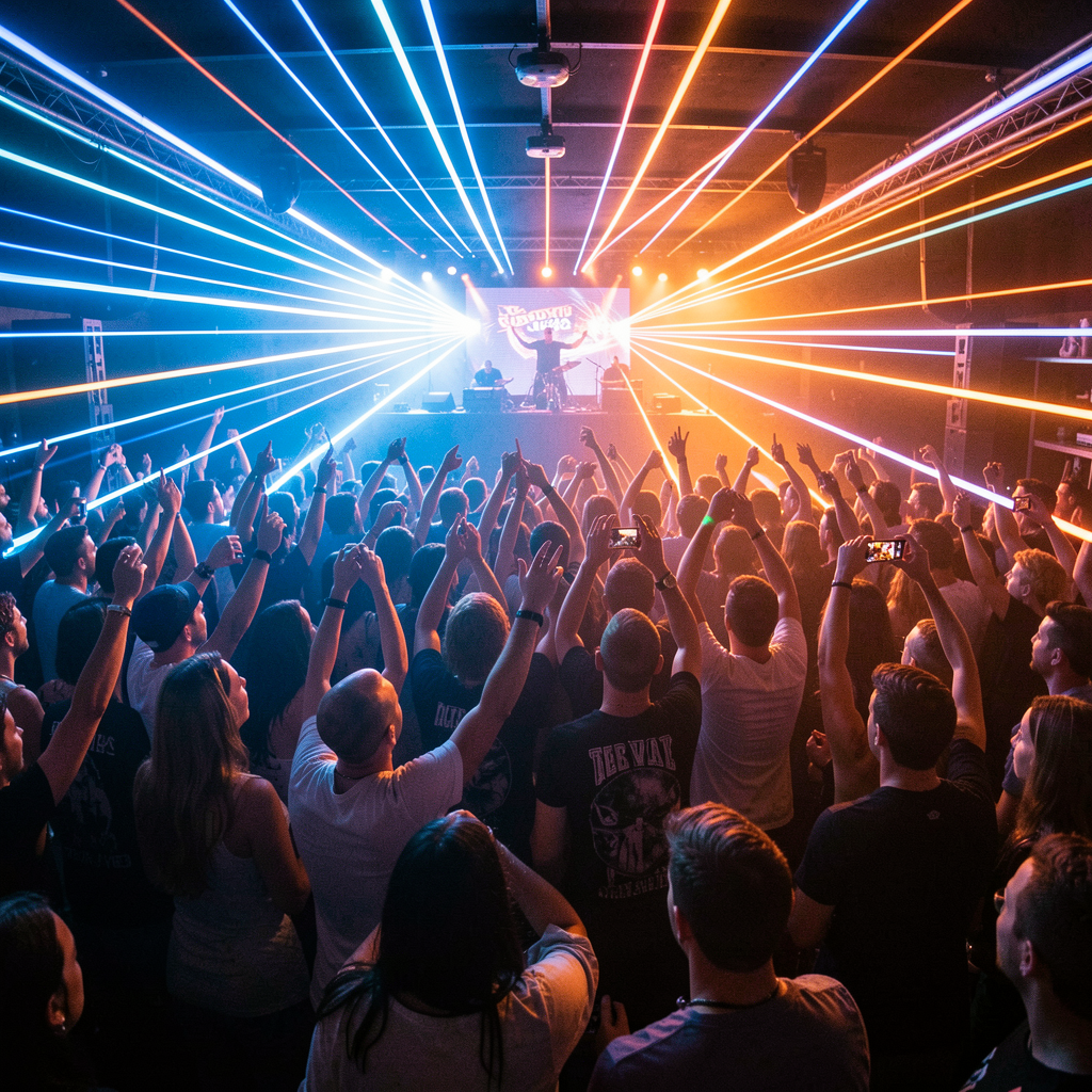 Crowd moshpit