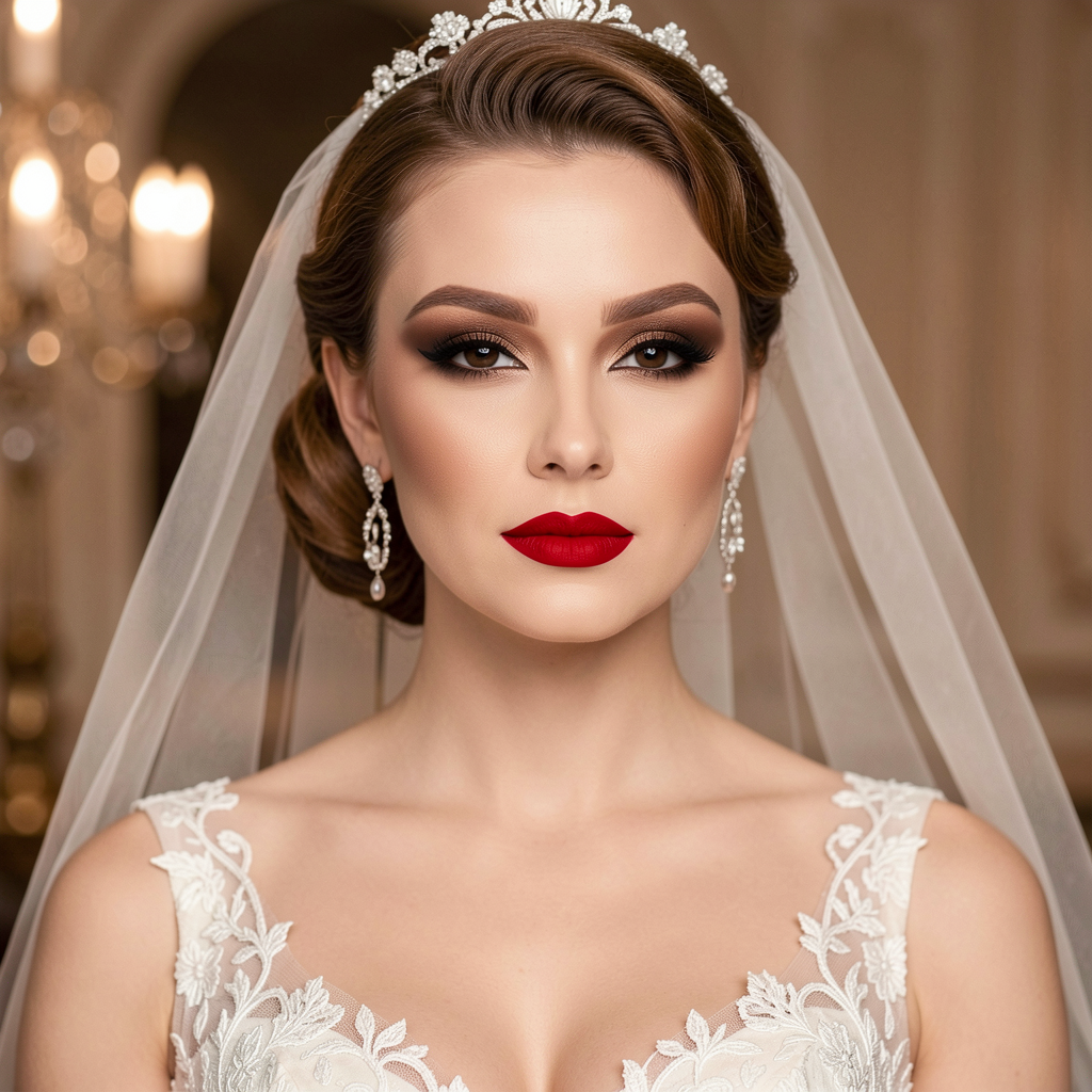 Hollywood glam bridal makeup