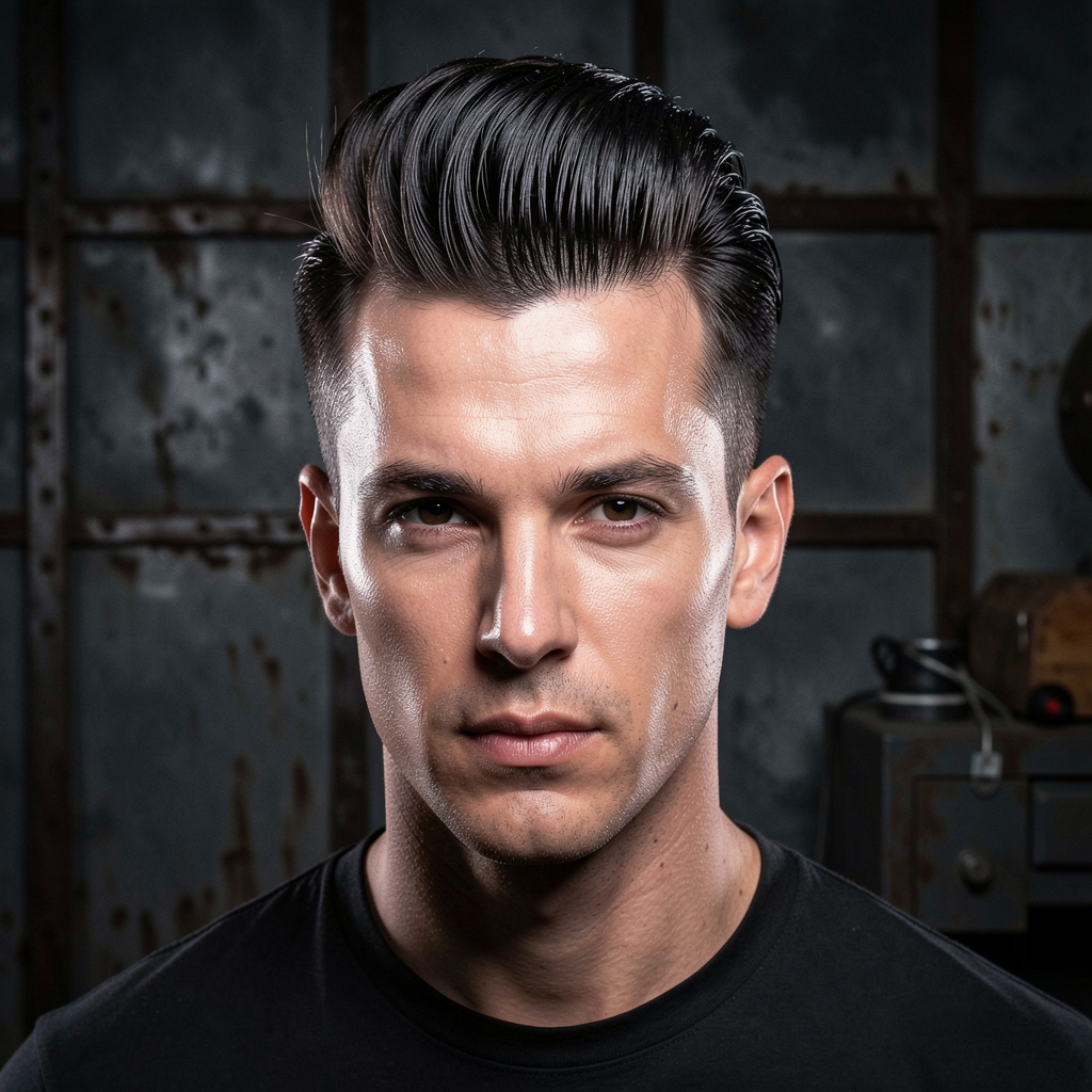 Classic pompadour cut