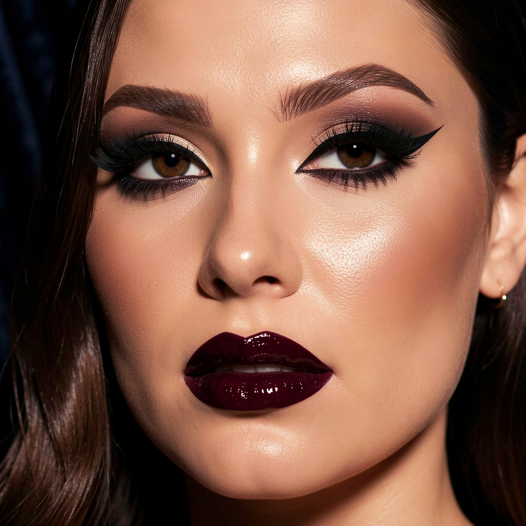 Sultry evening makeup look