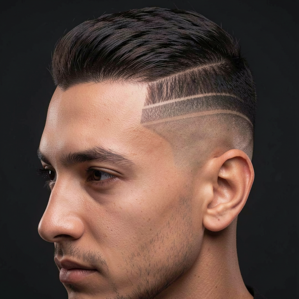 Sharp skin fade haircut