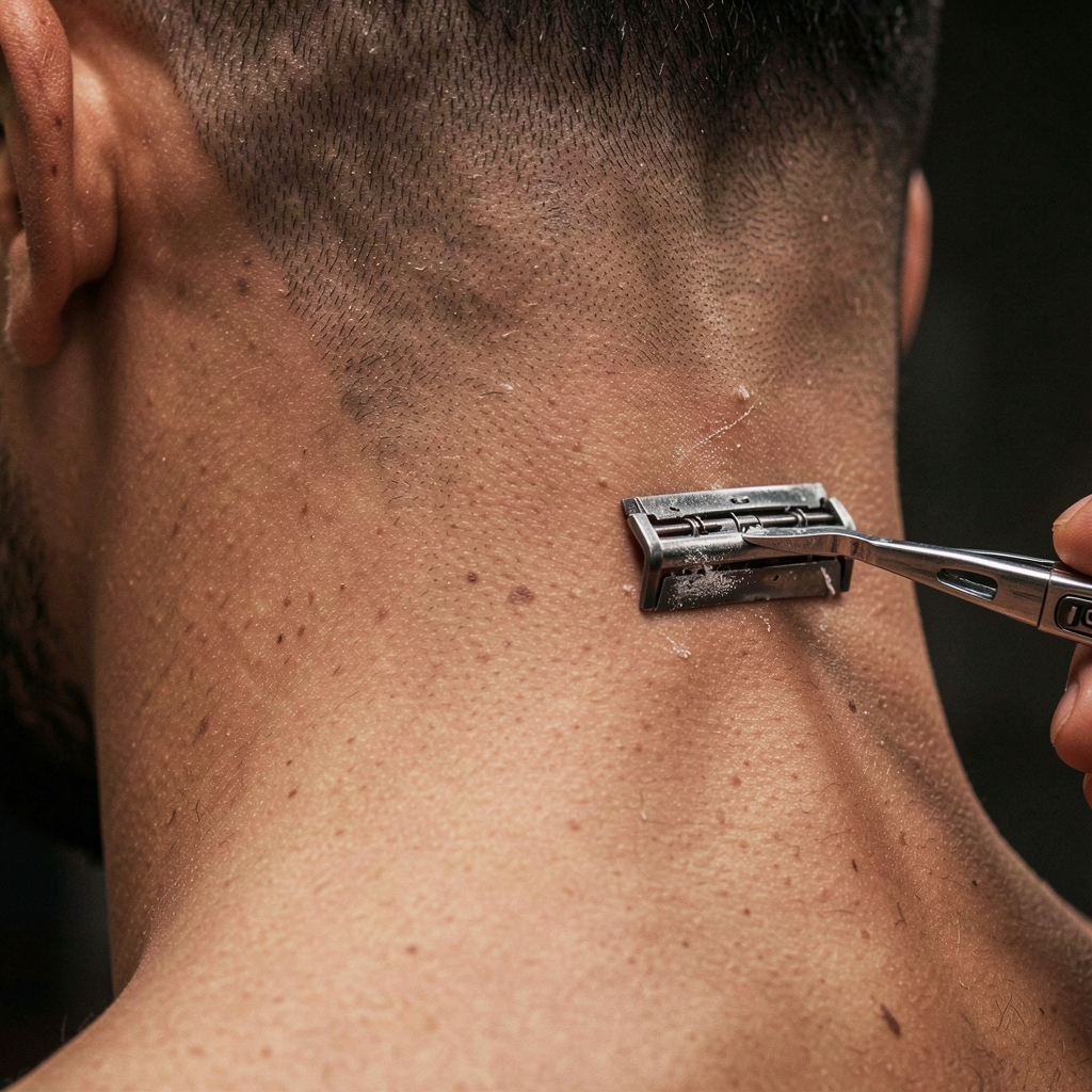 Skin fade neck lineup