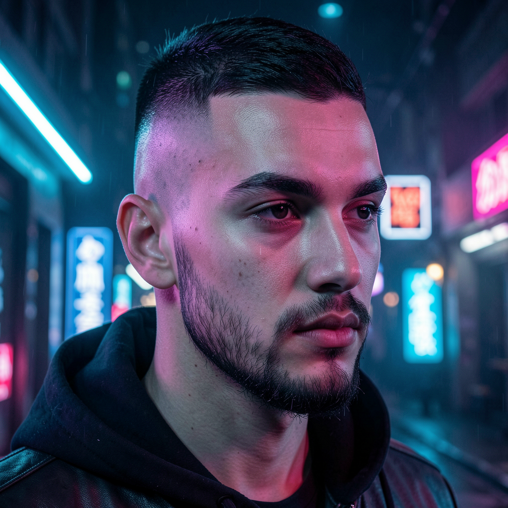 Sharp skin fade haircut