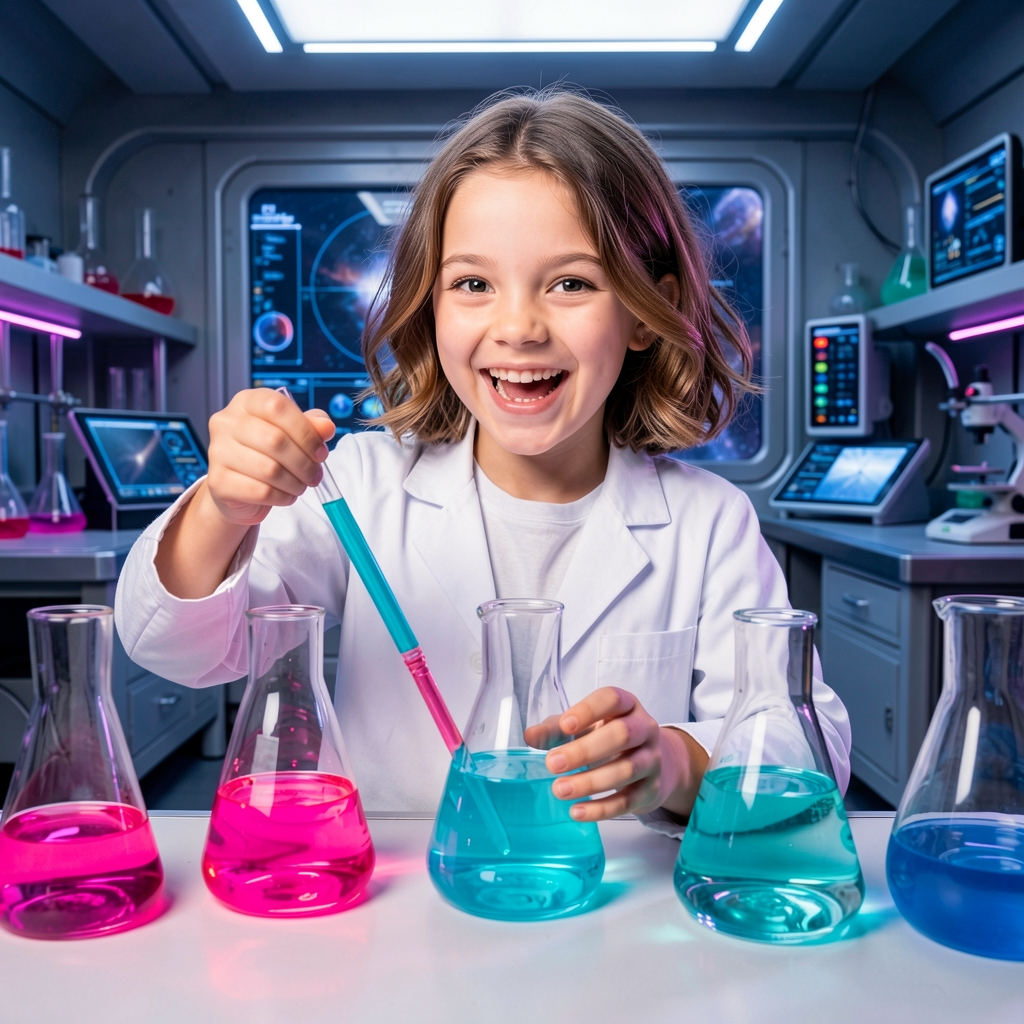 Science wizard kid