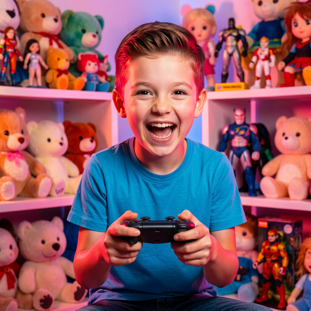 Leo gaming and laughing