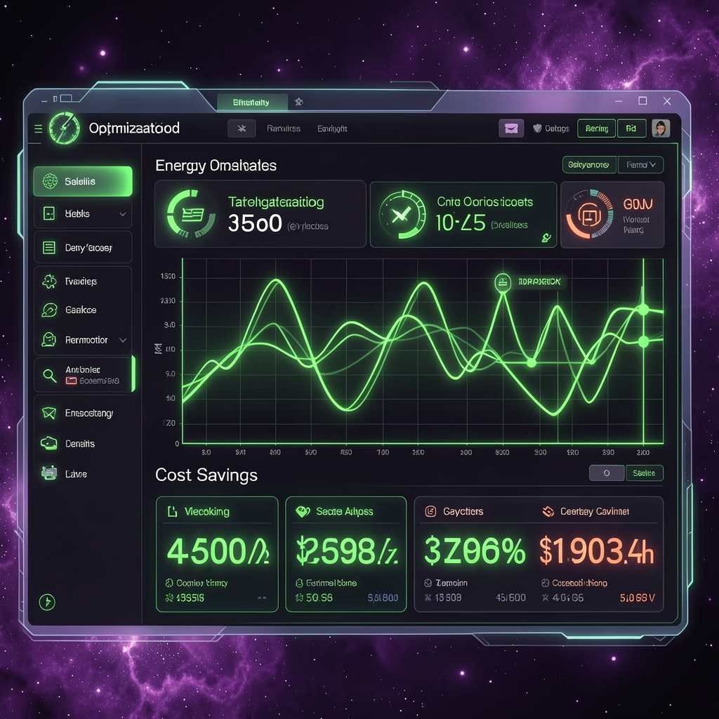 Energy optimization dashboard