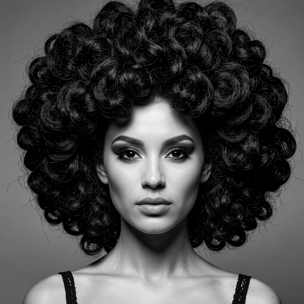 Sculptural hair styling