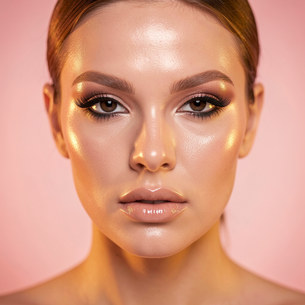 Seductive luxury makeup editorial look