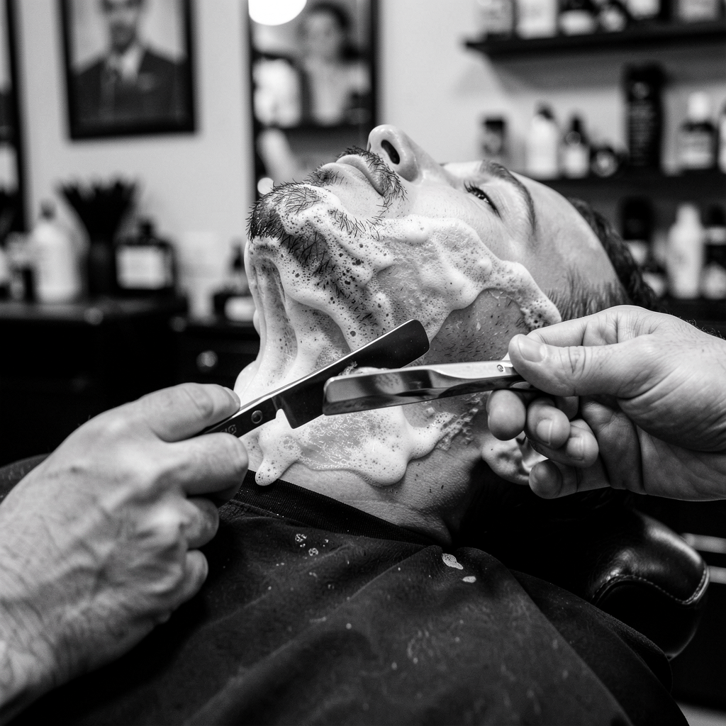Straight razor shave