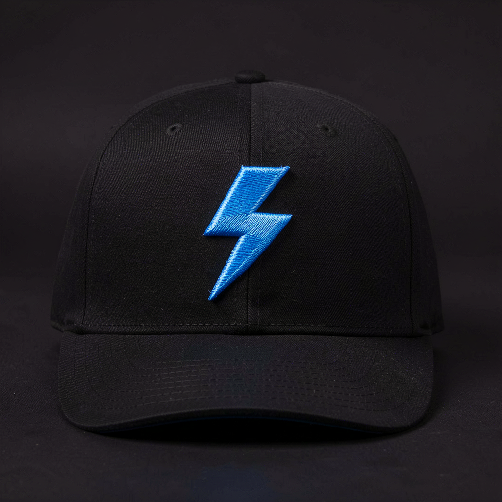 Electric lightning logo snapback cap
