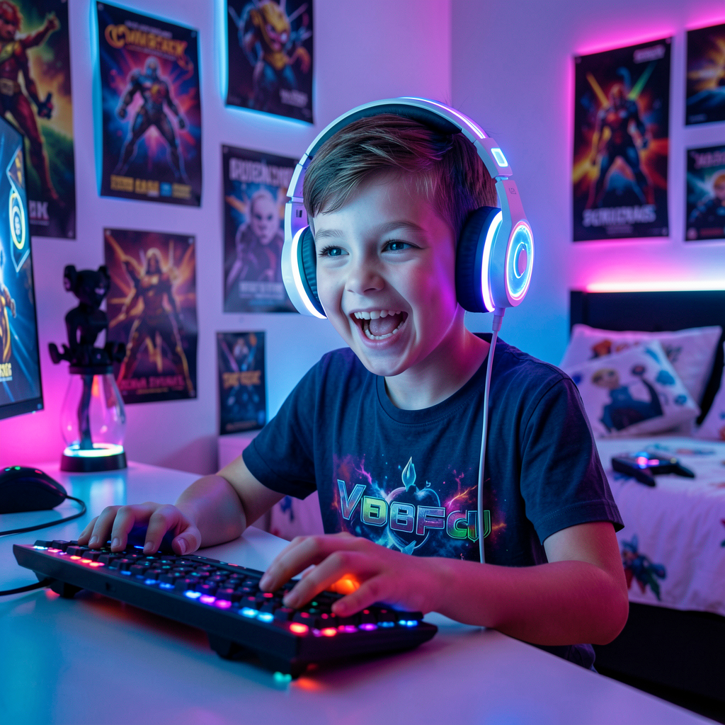 Cyber gamer kid