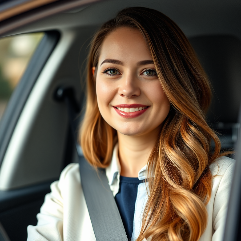 Driving instructor headshot, friendly professional woman in Dublin